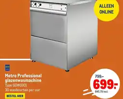 Makro Metro Professional glazenwasmachine aanbieding