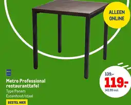 Makro Metro Professional restauranttafel aanbieding