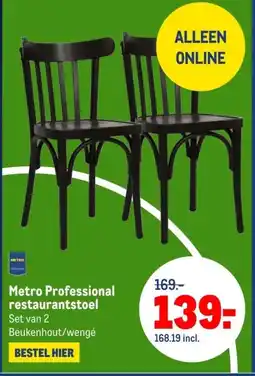 Makro Metro Professional restaurantstoel aanbieding
