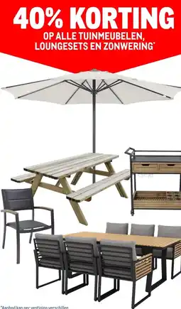 Makro OP ALLE TUINMEUBELEN, LOUNGESETS EN ZONWERING* aanbieding