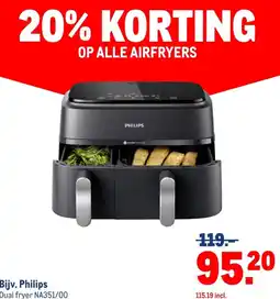 Makro OP ALLE AIRFRYERS Bijv. Philips aanbieding