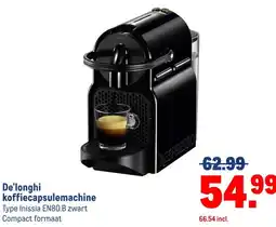 Makro De'longhi koffiecapsulemachine aanbieding