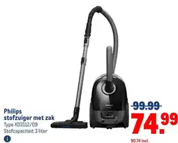 Makro Philips stofzuiger met zak aanbieding