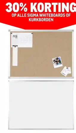 Makro OP ALLE SIGMA WHITEBOARDS OF KURKBORDEN aanbieding