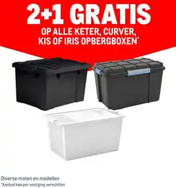 Makro OP ALLE KETER, CURVER, KIS OF IRIS OPBERGBOXEN aanbieding
