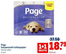 Makro Page kussenzacht toiletpapier aanbieding