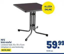 Makro MFG bistrotafel aanbieding