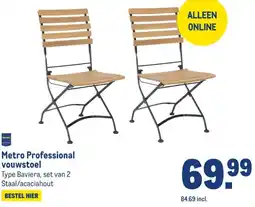 Makro Metro Professional vouwstoel aanbieding