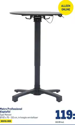Makro Metro Professional klaptafel aanbieding