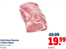 Makro Zuid-Amerikaanse runderribeye aanbieding