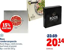 Makro Roos rundercarpaccio aanbieding
