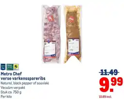 Makro Metro Chef verse varkensspareribs aanbieding