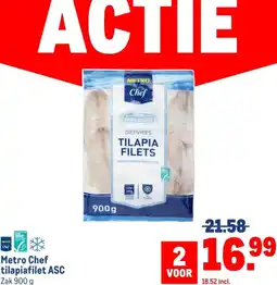 Makro Metro Chef tilapiafilet ASC aanbieding