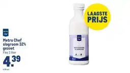 Makro Metro Chef slagroom 32% gezoet aanbieding