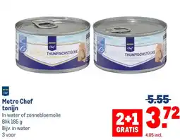 Makro Metro Chef tonijn aanbieding