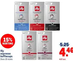 Makro Illy espresso koffiecups aanbieding