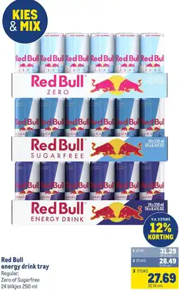 Makro Red Bull energy drink tray aanbieding