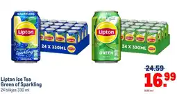 Makro Lipton Ice Tea Green of Sparkling aanbieding