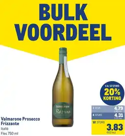 Makro Valmarone Prosecco Frizzante aanbieding