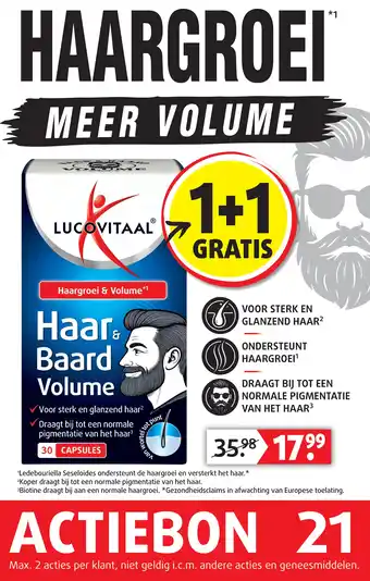 Lucovitaal LUCOVITAAL Haar & Baard Volume aanbieding