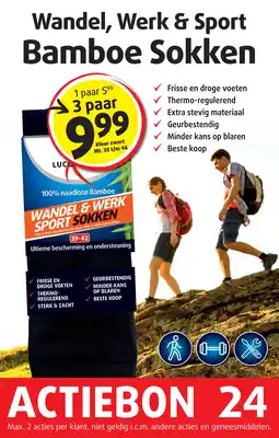 Lucovitaal Wandel, Werk & Sport Bamboe Sokken aanbieding