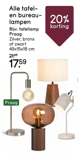 Leen Bakker Bekijk Alle tafel- en bureaulampen aanbieding