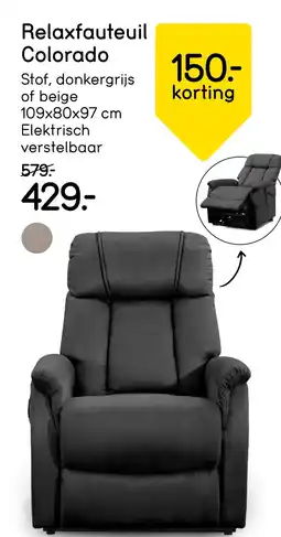 Leen Bakker Bekijk Relaxfauteuil Colorado aanbieding