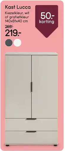 Leen Bakker Bekijk Kast Lucca aanbieding