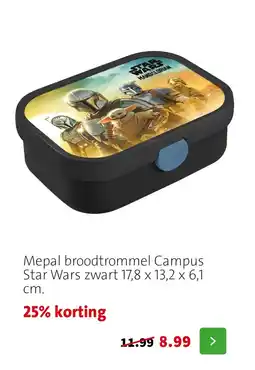 Intratuin Mepal broodtrommel campus star wars zwart aanbieding