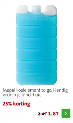 Intratuin Mepal koelelement to go. Handig voor in je lunchbox aanbieding