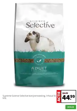 Intratuin Supreme Science Selective konijnenvoeding. Inhoud 10 kilo. aanbieding