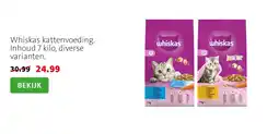 Intratuin Whiskas kattenvoeding. Inhoud 7 kilo, diverse varianten. aanbieding