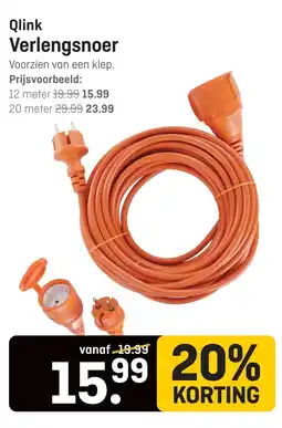 Hubo Qlink Verlengsnoer aanbieding