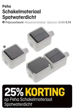 Hubo Peha Schakelmateriaal Spatwaterdicht aanbieding