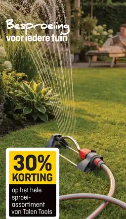 Hubo op het hele sproei- assortiment van Talen Tools aanbieding