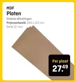 Hubo MDF Platen aanbieding