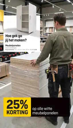 Hubo op alle witte meubelpanelen aanbieding