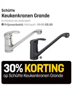 Hubo Schütte Keukenkranen Grande aanbieding