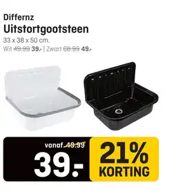 Hubo Differnz Uitstortgootsteen aanbieding