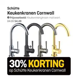 Hubo Schütte Keukenkranen Cornwall aanbieding