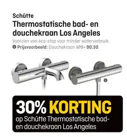 Hubo Schütte Thermostatische bad- en douchekraan Los Angeles aanbieding