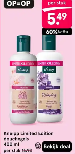 Etos Kneipp Limited Edition douchegels 400 ml aanbieding