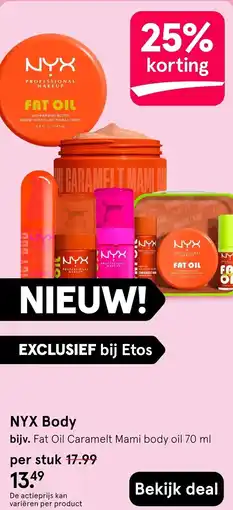 Etos NYX Body aanbieding