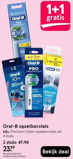 Etos Oral-B opzetborstels aanbieding