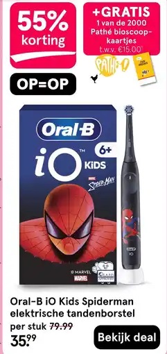 Etos Oral-B iO Kids Spiderman elektrische tandenborstel aanbieding
