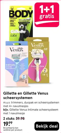 Etos Gillette en Gillette Venus scheersystemen aanbieding
