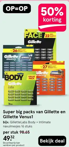 Etos Super big packs van Gillette en Gillette Venus1 aanbieding