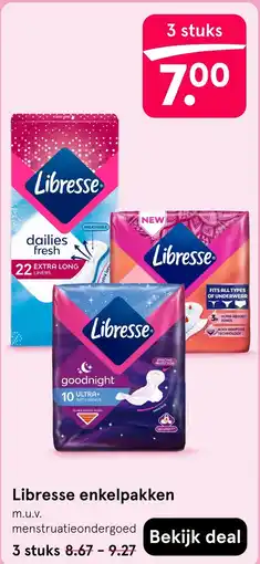 Etos Libresse enkelpakken aanbieding
