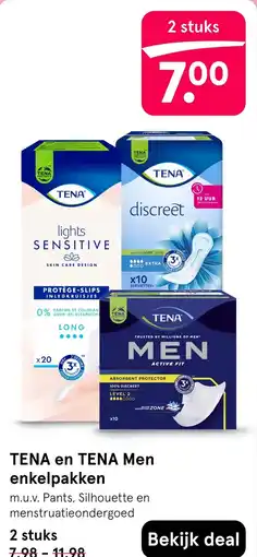 Etos Tena en tena men enkelpakken aanbieding