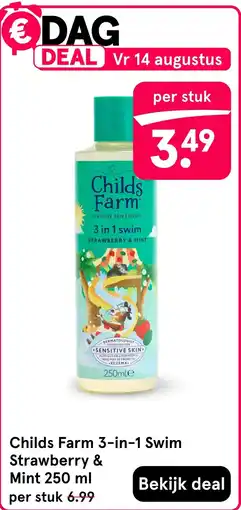 Etos Childs farm 3-in-1 swim strawberry & mint aanbieding